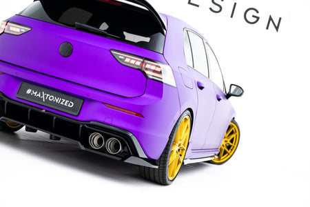 Rear Splitter (with vertical bars) V.2 suitable for Volkswagen Golf R Hatchback Mk8 / Mk8 Facelift
