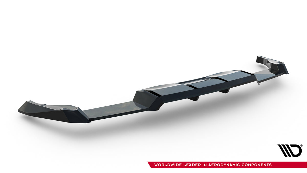 Rear Splitter (with vertical bars) V.2 suitable for Volkswagen Golf R Hatchback Mk8 / Mk8 Facelift