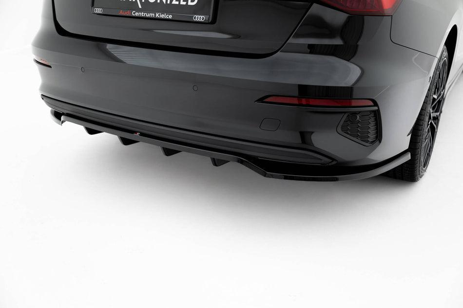 Rear Splitter (with vertical bars) suitable for Audi A3 Sedan 8Y