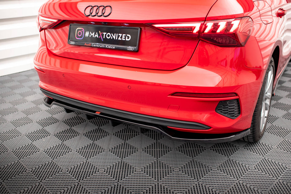 Rear Splitter (with vertical bars) suitable for Audi A3 Sportback 8Y