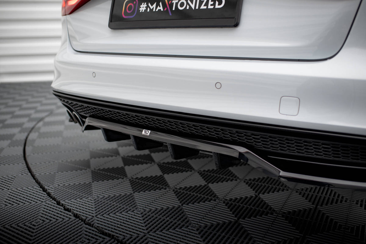 Rear Splitter (with vertical bars) suitable for Audi A4 Competition B8 Facelift