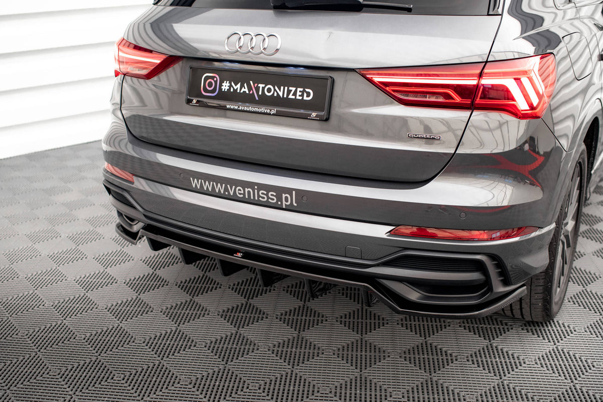 Rear Splitter (with vertical bars) suitable for Audi Q3 S-Line SUV F3