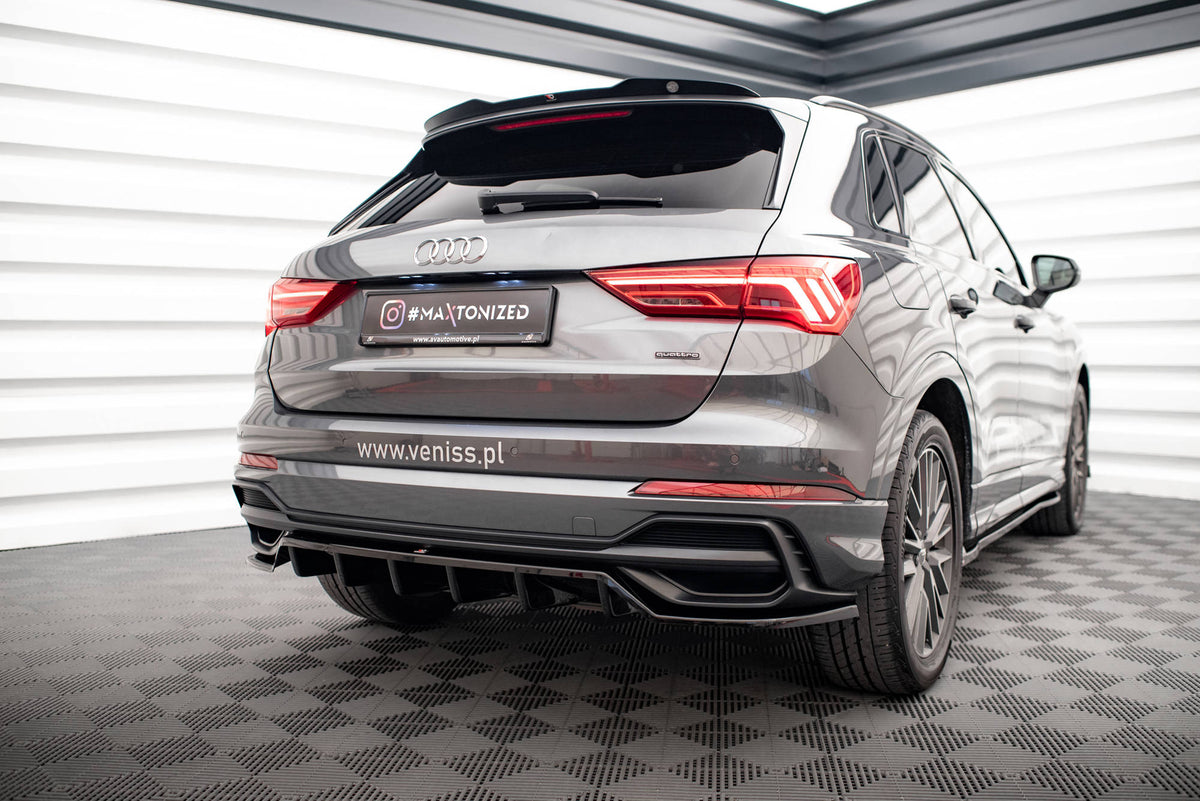 Rear Splitter (with vertical bars) suitable for Audi Q3 S-Line SUV F3