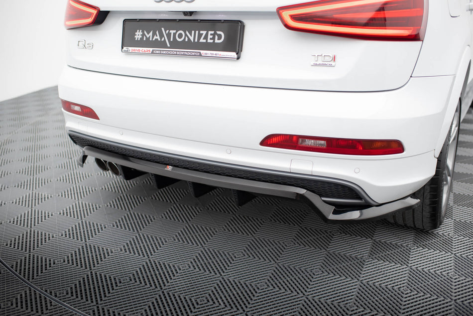 Rear Splitter (with vertical bars) suitable for Audi Q3 S-line 8U