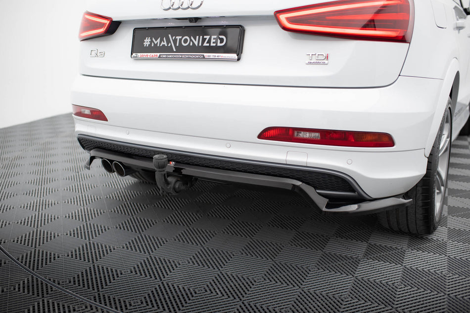 Rear Splitter (with vertical bars) suitable for Audi Q3 S-line 8U