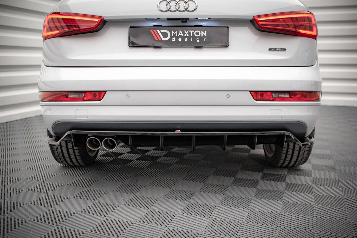 Rear Splitter (with vertical bars) suitable for Audi Q3 Sport 8U Facelift