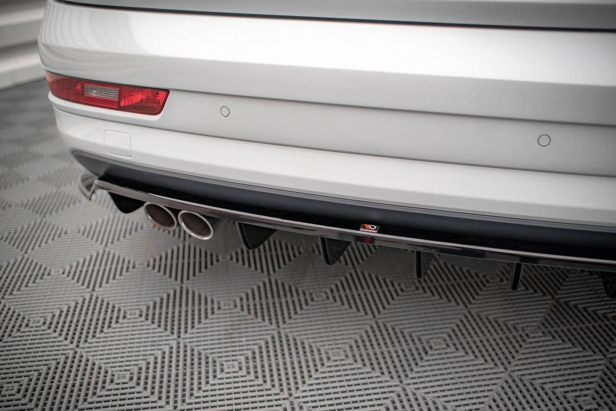 Rear Splitter (with vertical bars) suitable for Audi Q3 Sport 8U Facelift