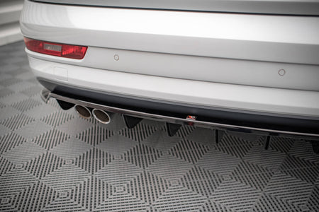 Rear Splitter (with vertical bars) suitable for Audi Q3 Sport 8U Facelift