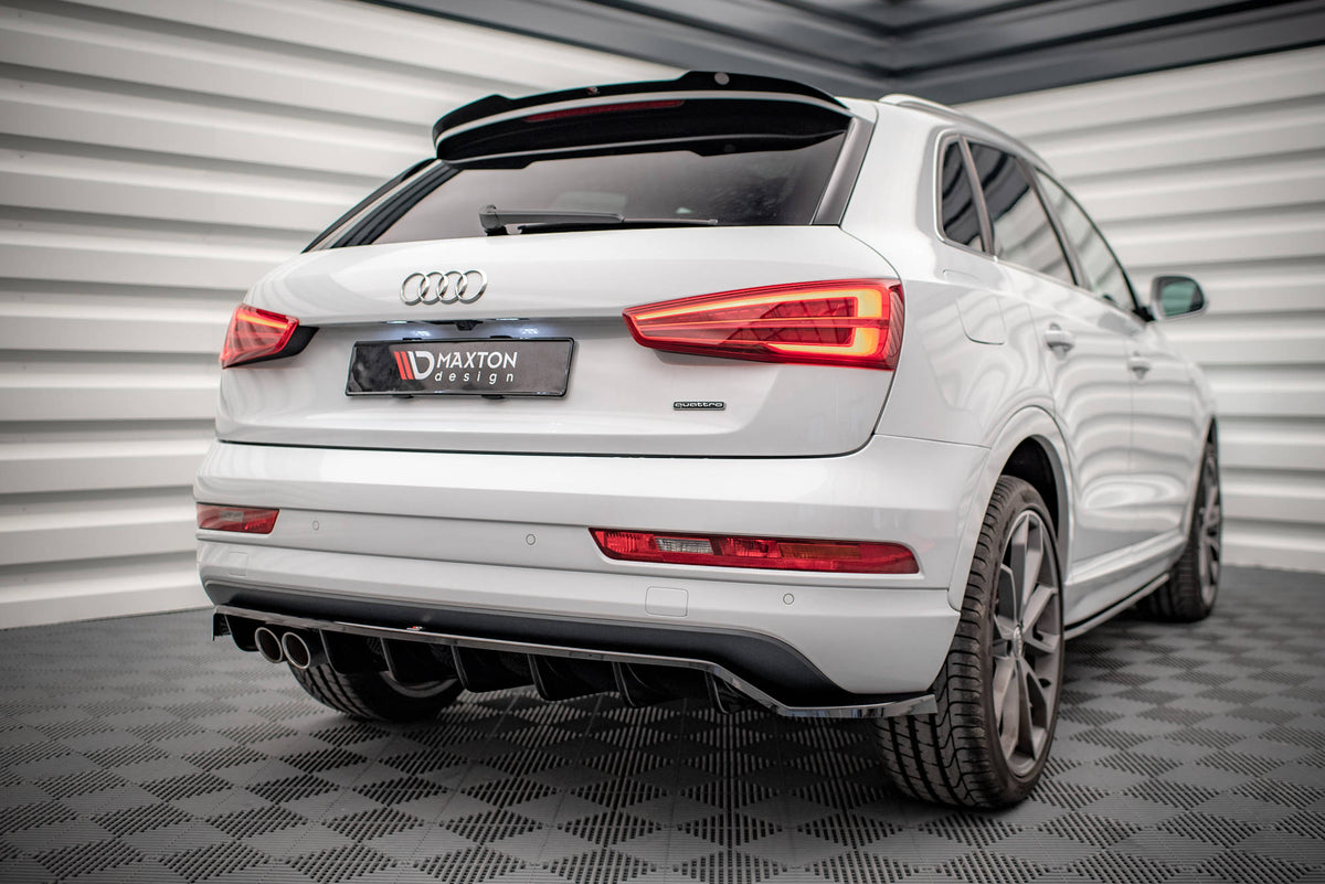 Rear Splitter (with vertical bars) suitable for Audi Q3 Sport 8U Facelift