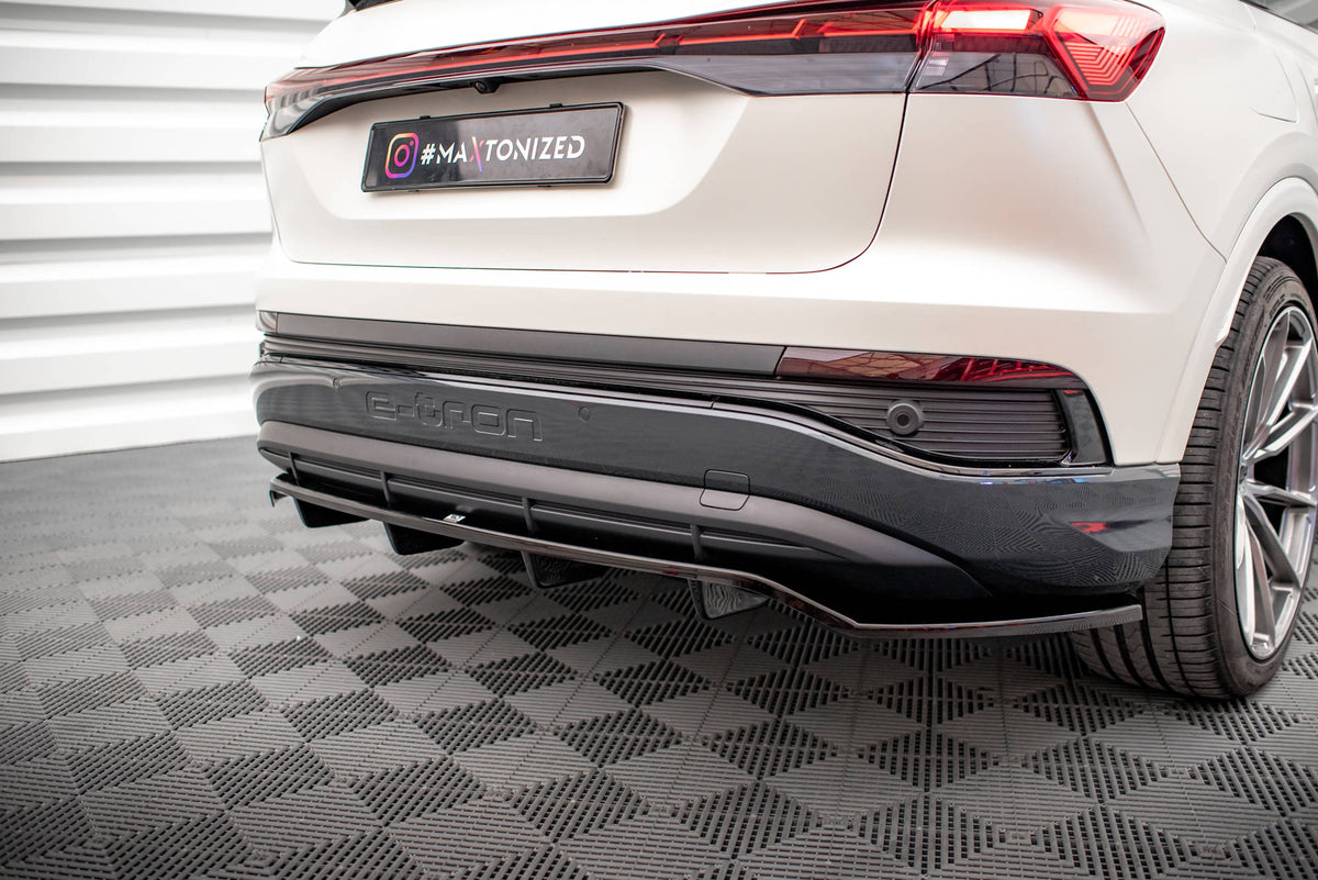 Rear Splitter (with vertical bars) suitable for Audi Q4 e-tron Sportback S-line Mk1
