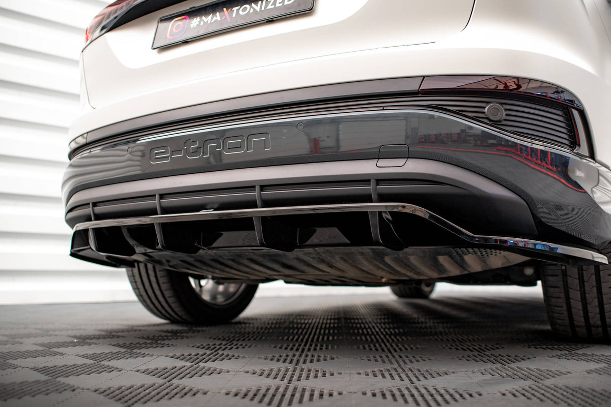 Rear Splitter (with vertical bars) suitable for Audi Q4 e-tron Sportback S-line Mk1