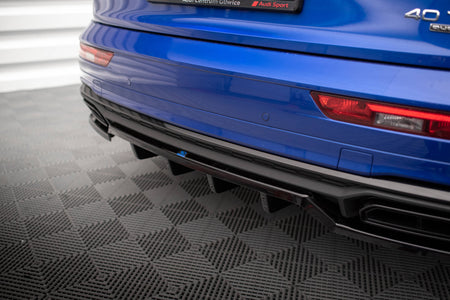 Rear Splitter (with vertical bars) suitable for Audi Q5 S-Line SUV Mk2 Facelift