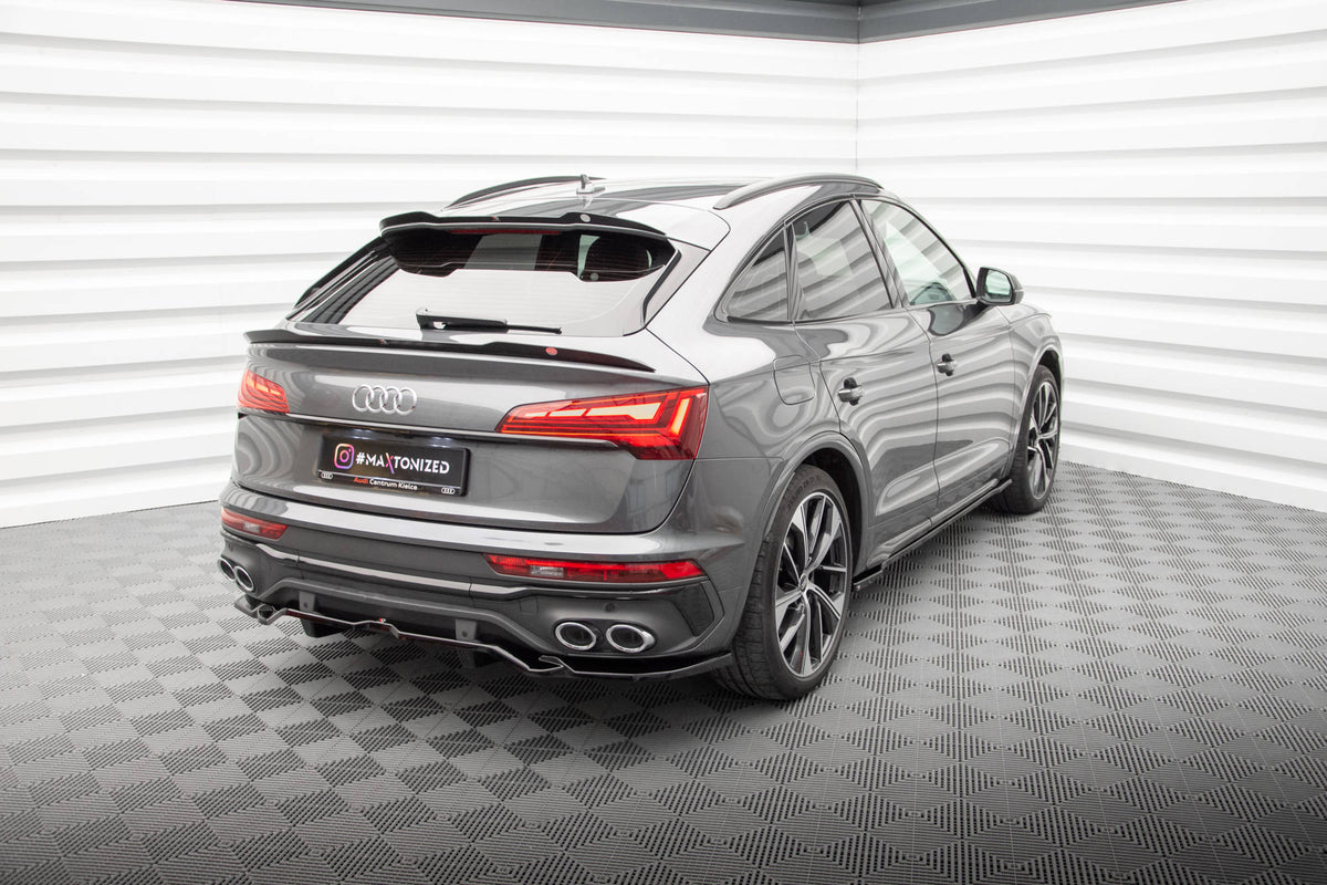 Rear Splitter (with vertical bars) suitable for Audi SQ5 / Q5 S-Line Sportback Mk2 Facelift