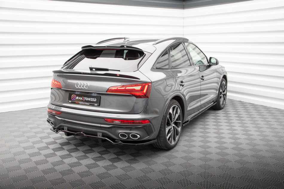 Rear Splitter (with vertical bars) suitable for Audi SQ5 / Q5 S-Line Sportback Mk2 Facelift
