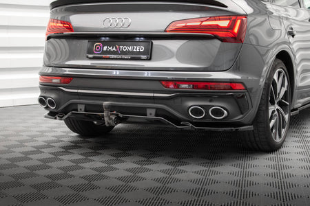 Rear Splitter (with vertical bars) suitable for Audi SQ5 / Q5 S-Line Sportback Mk2 Facelift