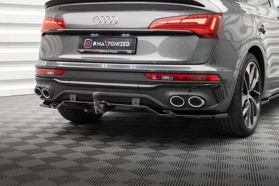 Rear Splitter (with vertical bars) suitable for Audi SQ5 / Q5 S-Line Sportback Mk2 Facelift