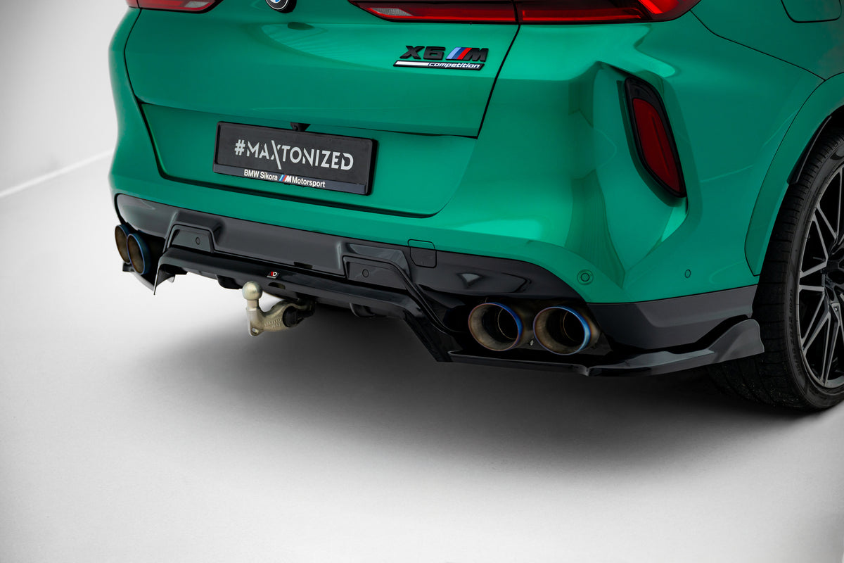 Rear Splitter (with vertical bars) suitable for BMW X6 M F96 Facelift