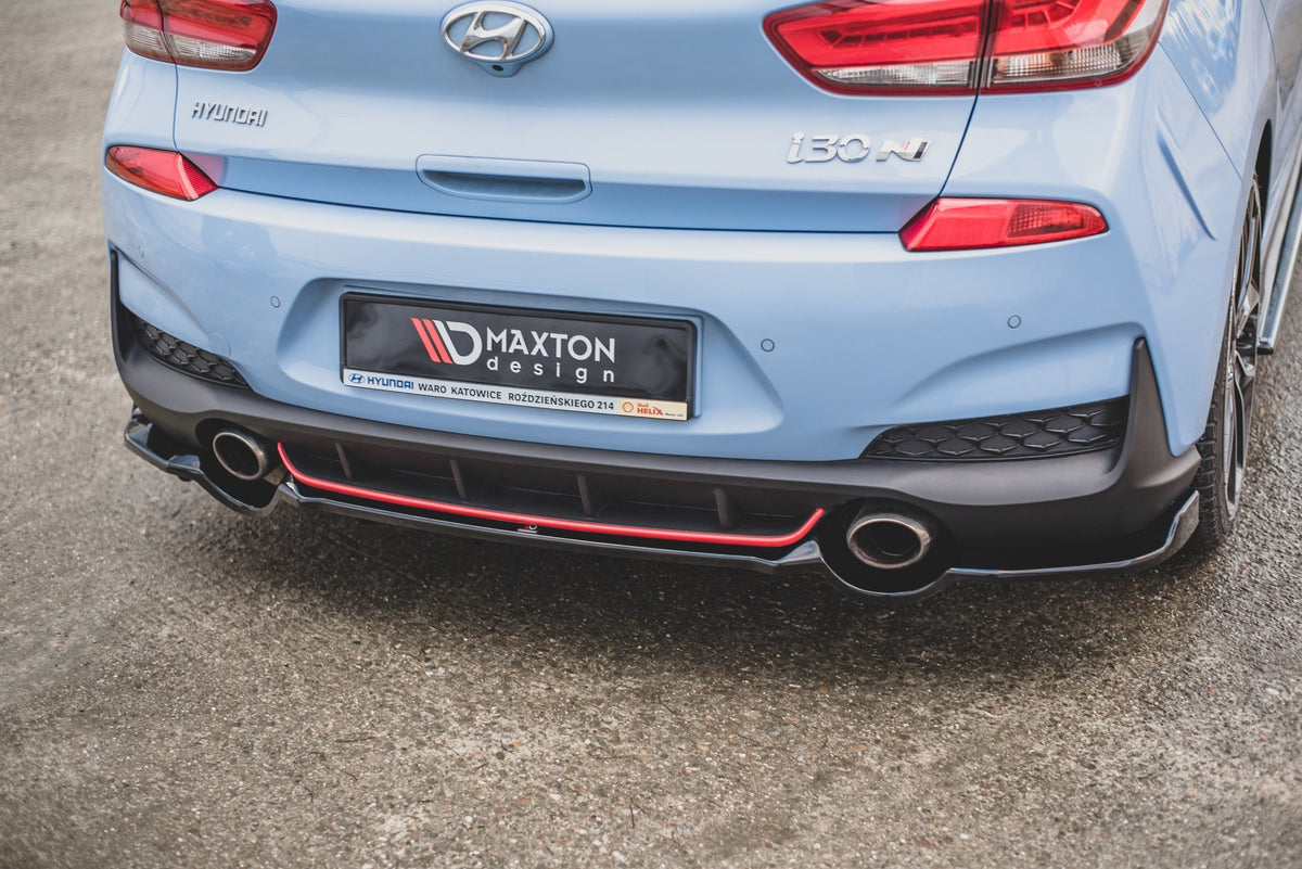 Rear Splitter (with vertical bars) suitable for Hyundai I30 N Mk3 Hatchback