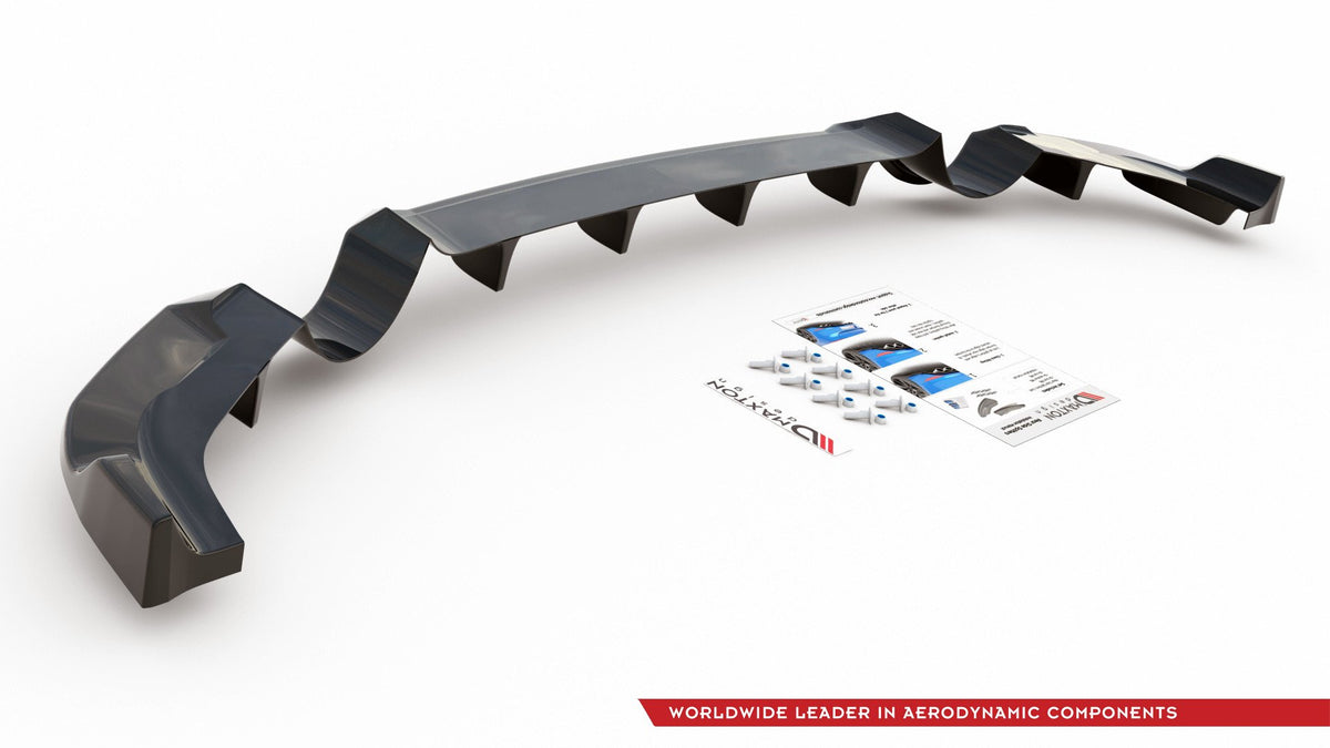 Rear Splitter (with vertical bars) suitable for Hyundai I30 N Mk3 Hatchback