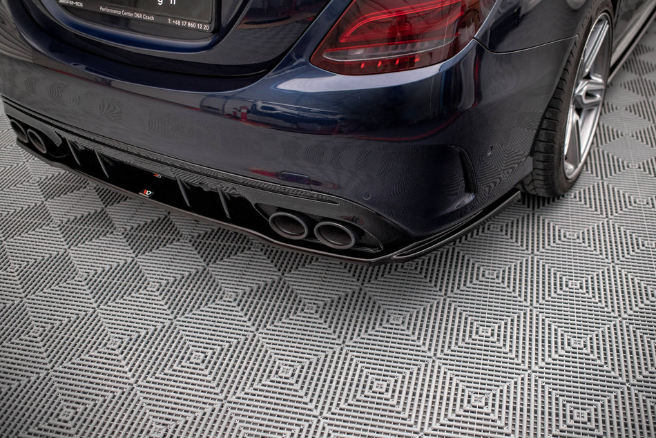 Rear Splitter (with vertical bars) suitable for Mercedes-AMG C 43 Sedan  W205 Facelift