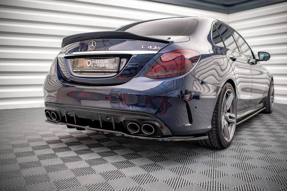 Rear Splitter (with vertical bars) suitable for Mercedes-AMG C 43 Sedan  W205 Facelift