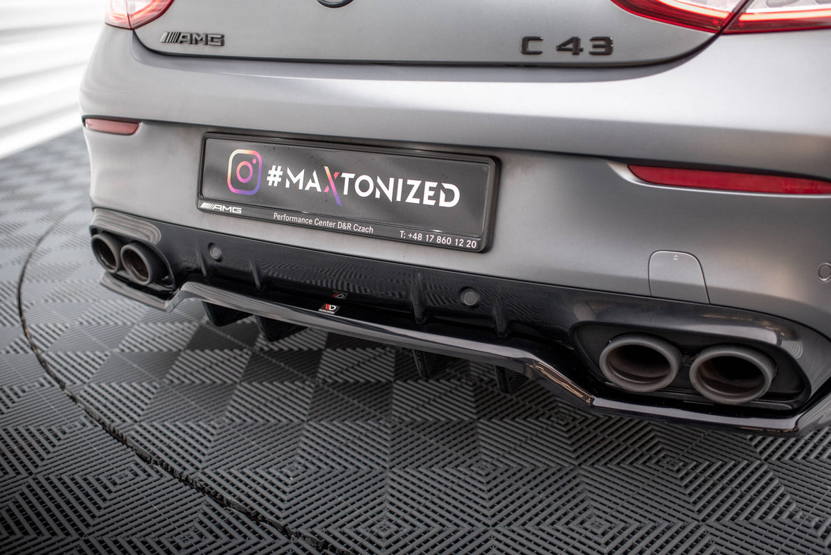 Rear Splitter (with vertical bars) suitable for Mercedes-AMG C43 Coupe / Cabrio C205 Facelift / A205 Facelift