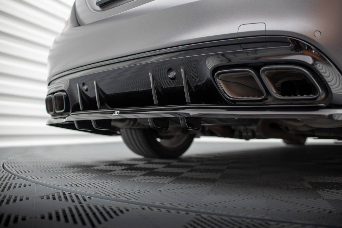 Rear Splitter (with vertical bars) suitable for Mercedes-AMG C63 Sedan / Estate W205 Facelift