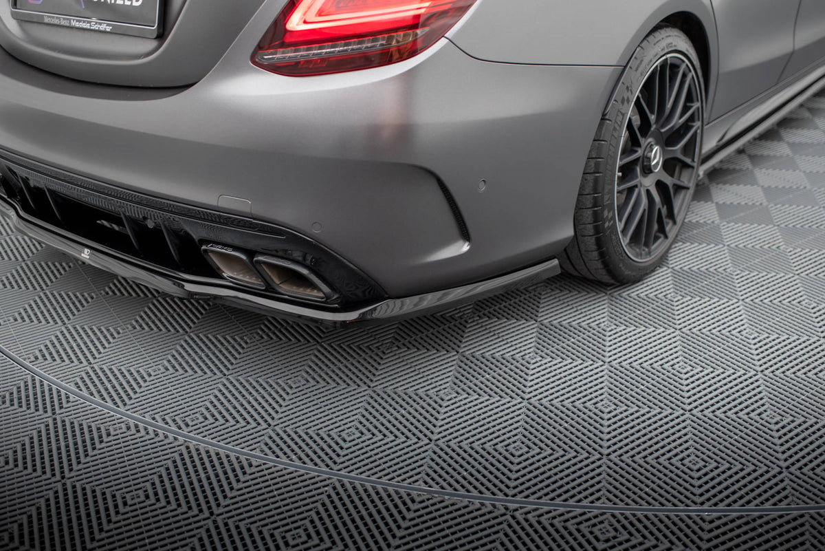Rear Splitter (with vertical bars) suitable for Mercedes-AMG C63 Sedan / Estate W205 Facelift