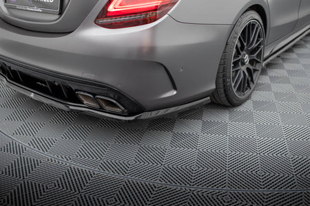 Rear Splitter (with vertical bars) suitable for Mercedes-AMG C63 Sedan / Estate W205 Facelift