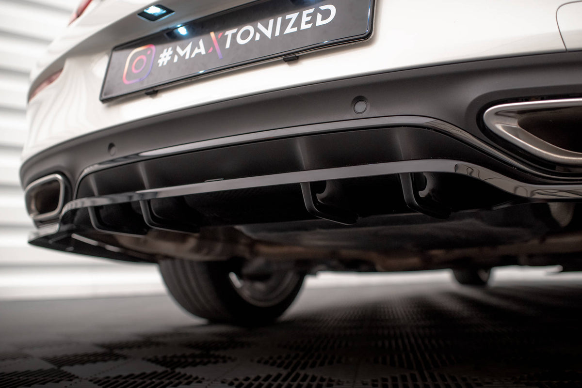 Rear Splitter (with vertical bars) suitable for Mercedes-Benz C Coupe AMG-Line C205 Facelift