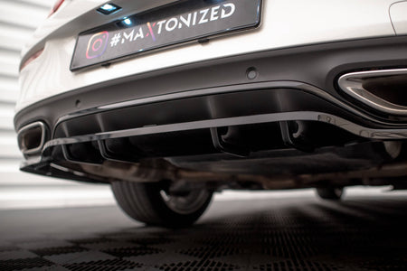 Rear Splitter (with vertical bars) suitable for Mercedes-Benz C Coupe AMG-Line C205 Facelift