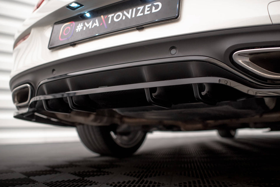 Rear Splitter (with vertical bars) suitable for Mercedes-Benz C Coupe AMG-Line C205 Facelift
