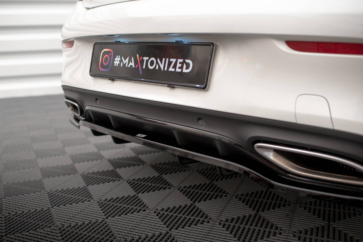 Rear Splitter (with vertical bars) suitable for Mercedes-Benz C Coupe AMG-Line C205 Facelift