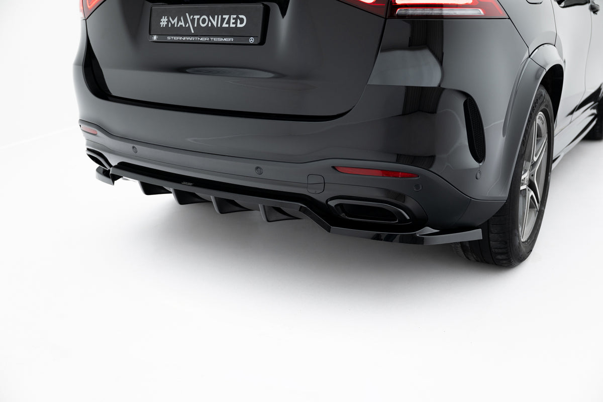 Rear Splitter (with vertical bars) suitable for Mercedes-Benz GLE SUV AMG-Line W167 / W167 Facelift