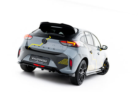 Rear Splitter (with vertical bars) suitable for Opel Corsa F Facelift (Mk6 Facelift)