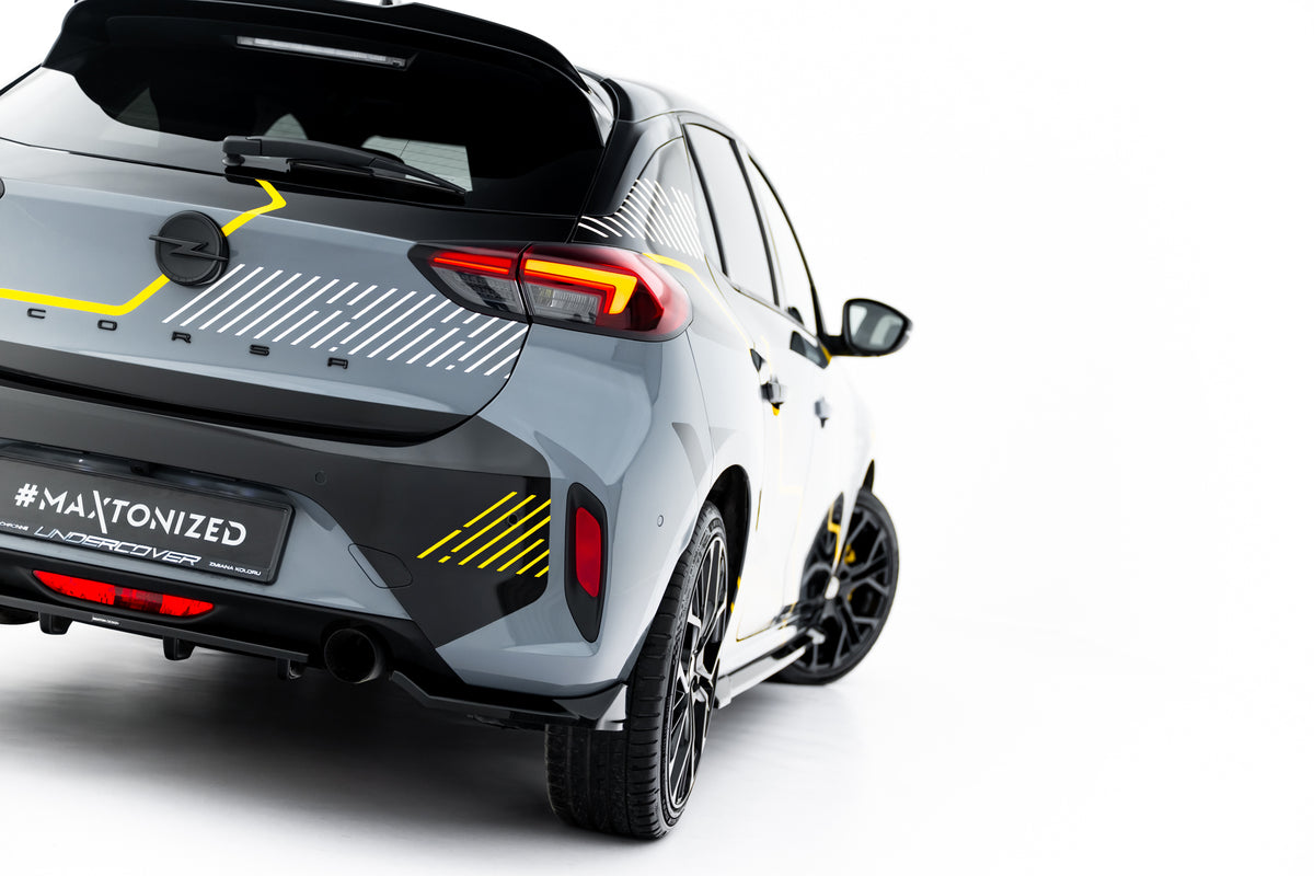 Rear Splitter (with vertical bars) suitable for Opel Corsa F Facelift (Mk6 Facelift)
