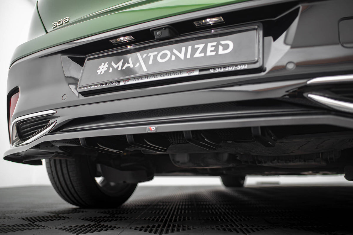 Rear Splitter (with vertical bars) suitable for Peugeot 308 GT Hatchback Mk3