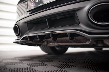 Rear Splitter (with vertical bars) suitable for Porsche 911 Turbo S 992