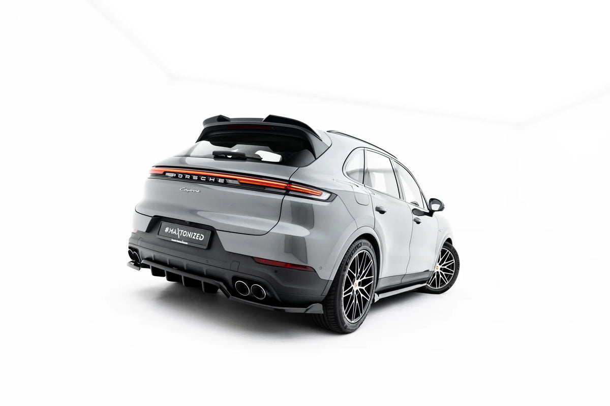 Rear Splitter (with vertical bars) suitable for Porsche Cayenne SUV / Coupe Mk3 Facelift