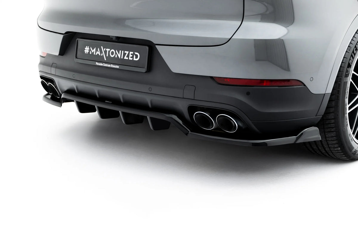 Rear Splitter (with vertical bars) suitable for Porsche Cayenne SUV / Coupe Mk3 Facelift