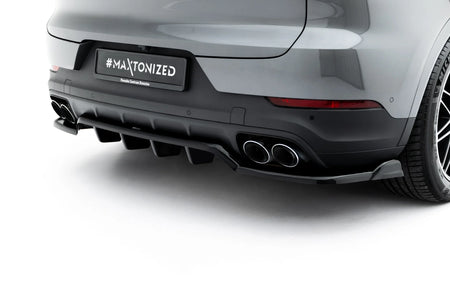 Rear Splitter (with vertical bars) suitable for Porsche Cayenne SUV / Coupe Mk3 Facelift