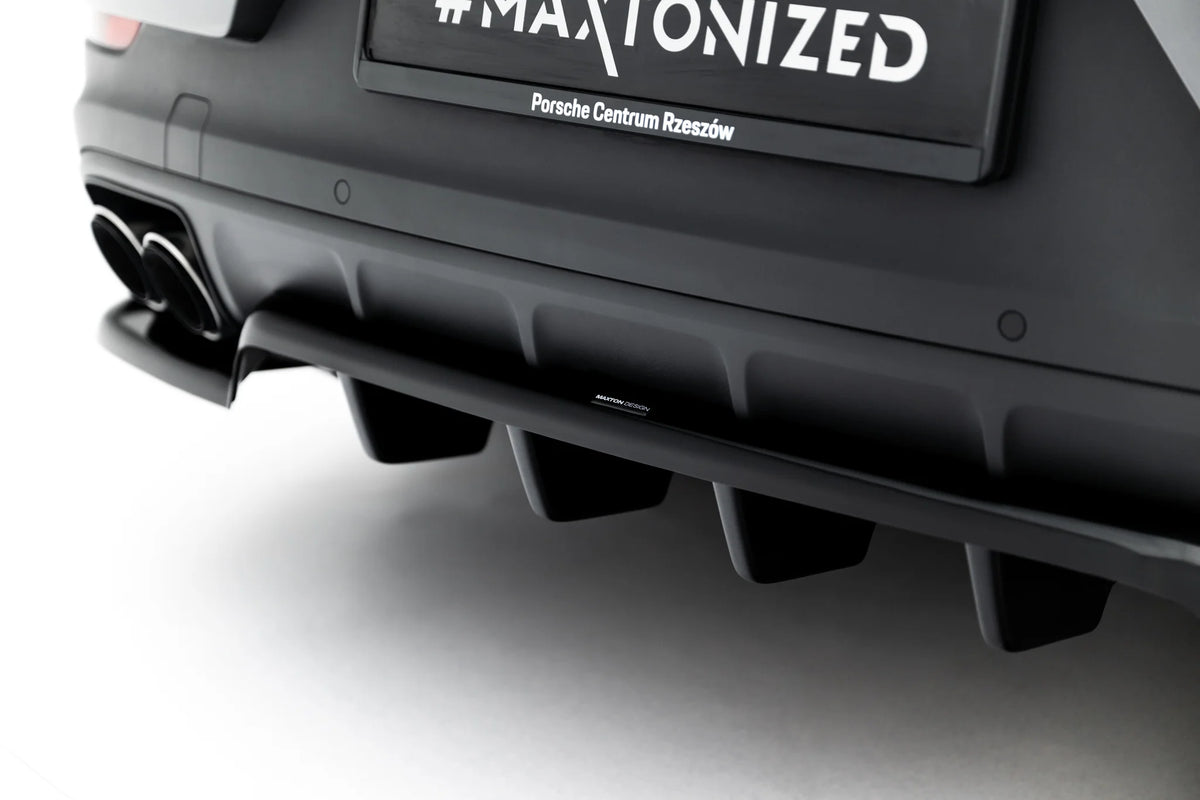 Rear Splitter (with vertical bars) suitable for Porsche Cayenne SUV / Coupe Mk3 Facelift