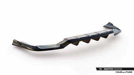 Rear Splitter (with vertical bars) suitable for Porsche Cayenne SUV / Coupe Mk3 Facelift