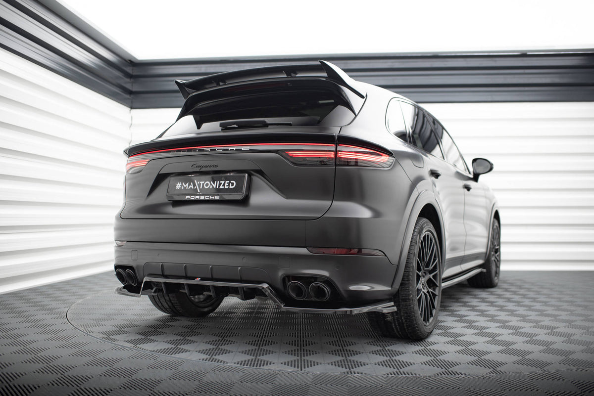 Rear Splitter (with vertical bars) suitable for Porsche Cayenne Sport Design SUV / Coupe Mk3