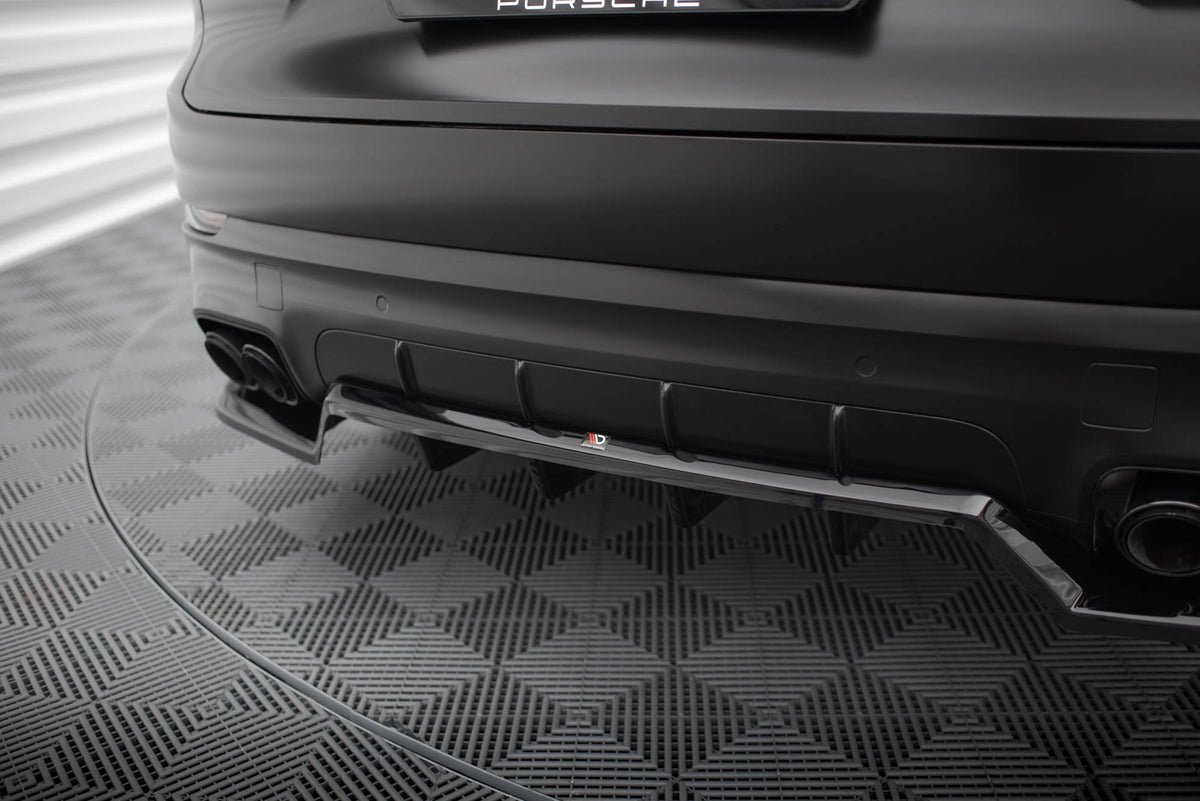Rear Splitter (with vertical bars) suitable for Porsche Cayenne Sport Design SUV / Coupe Mk3