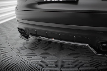 Rear Splitter (with vertical bars) suitable for Porsche Cayenne Sport Design SUV / Coupe Mk3