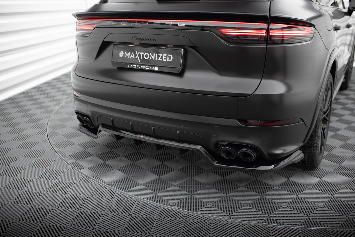 Rear Splitter (with vertical bars) suitable for Porsche Cayenne Sport Design SUV / Coupe Mk3