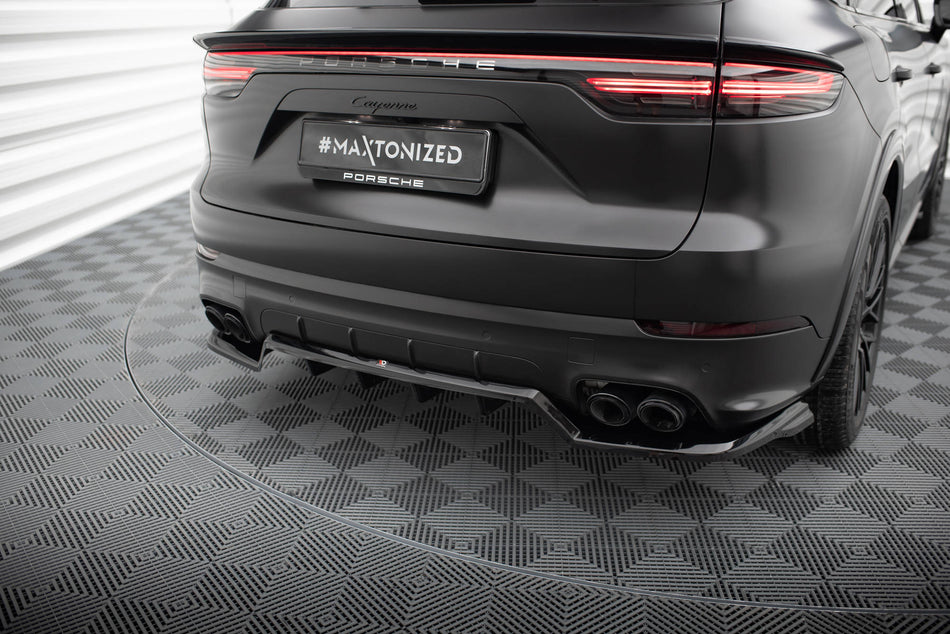 Rear Splitter (with vertical bars) suitable for Porsche Cayenne Sport Design SUV / Coupe Mk3