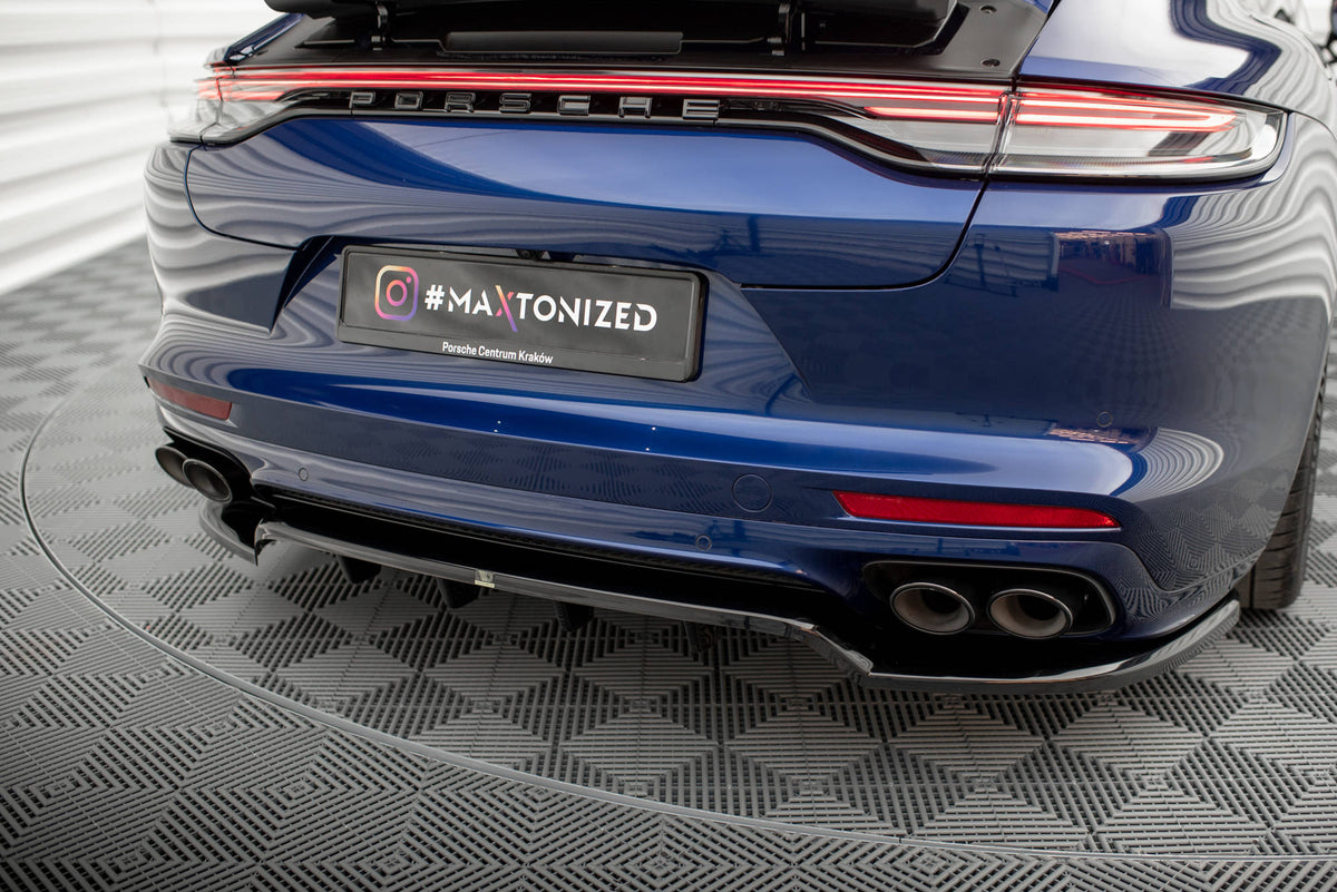 Rear Splitter (with vertical bars) suitable for Porsche Panamera E-Hybrid 971 Facelift