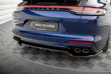 Rear Splitter (with vertical bars) suitable for Porsche Panamera E-Hybrid 971 Facelift
